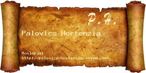 Palovics Hortenzia névjegykártya